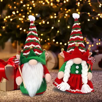 Noel Ağacı Peluş Cüceler Kırmızı Beyaz Yeşil Tatil Gnome Ev, Rudolph Meçhul Cüce Bebekler Çocuk Hediye, parti Süs Ev Dekorları