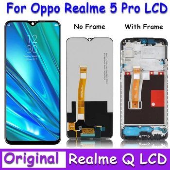 Oppo Realme İçin 100 % Test 5 Pro 5Pro lcd ekran dokunmatik ekranlı sayısallaştırıcı grup İçin Değiştirin Realme5 Pro RMX1971 RMX1973
