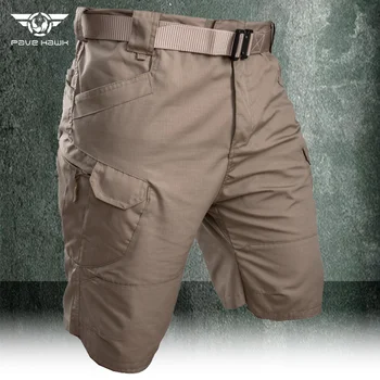Ordu Taktik Şort erkek Askeri Eğitim Kamuflaj Şort Açık Su Geçirmez Gevşek pantolon Çok cep Plaj Rahat Şort