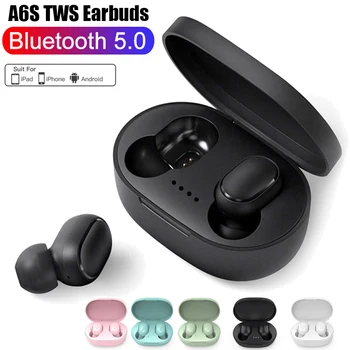 Orijinal A6S TWS kablosuz mikrofonlu kulaklıklar Gürültü İptal Kulakiçi kablosuz bluetooth kulaklık A6S Fone Bluetooth Kulaklık