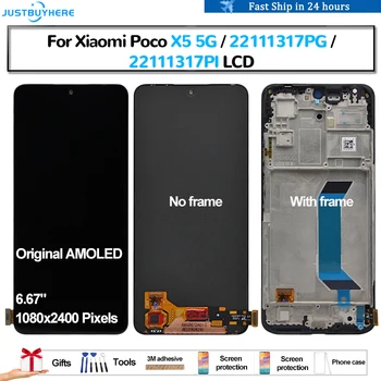 Orijinal AMOLED Xiaomi Poco X5 5G 22111317PG 22111317PI Pantalla lcd Ekran Dokunmatik Panel Ekran Digitizer Meclisi Onarım