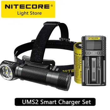 Orijinal Nitecore HC35 2700 LMs USB şarj edilebilir el feneri L-shpe Far Metal Manyetik Far Projektör 4000mAh Pil