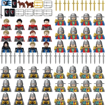 Ortaçağ Kalesi Şövalyeleri Figürleri Antik Mısır Nubian Asker Yapı Taşı Silah Tuğla Koleksiyonu Oyuncaklar Çocuk Yılbaşı Hediyeleri