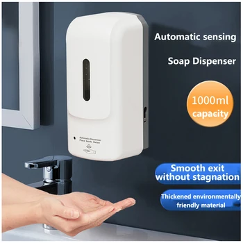 Otel sensörlü sabunluk dağıtıcı duvara monte otomatik köpük el dezenfektanı yumruk ücretsiz akıllı sabunluk