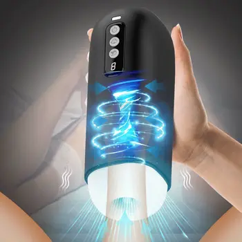 Otomatik Mastubator Erkekler için Penis Oral Seks Emme Vibratör Makinesi Vajina Cep Pussy mastürbasyon kupası Yetişkin Seks Oyuncakları Adam için