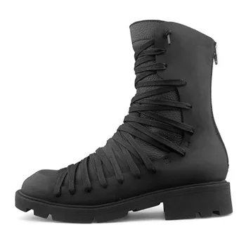 Owen Seak Yeni Erkekler Rahat Ayakkabılar Örgü Lüks Eğitmenler Retro Sneaker Temel Boots Lace Up Karışık Renkler Flats Autumu Siyah Ayakkabı