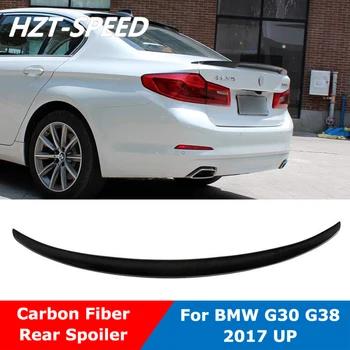 P Stil Gerçek Karbon karbon fiber malzeme Bagaj Kanat Arka BMW için rüzgarlık 5 Serisi G30 Modifikasyonu 2017 Up
