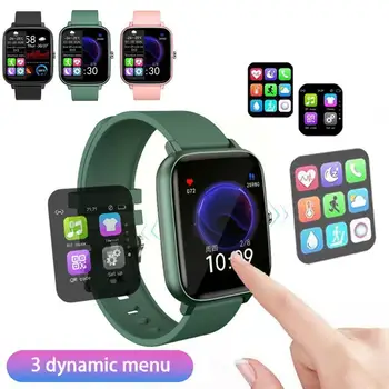 P6 Smartwatch Kadın Erkek Bluetooth Çağrı Kan Basıncı Monitörü Spor İzci Smartwatch Akıllı Saat Xiaomi Huawei İçin İzle F6N7