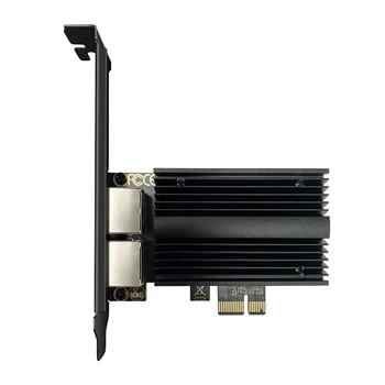 PCI-E Gigabit Ağ Kartı 2.5 G Çift Bağlantı Noktalı Kablolu Ağ Kartı Ethernet Ağ Kartı Oyun Ağ Kartı Sürücüsüz