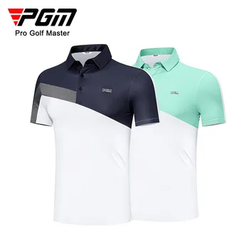 PGM erkek Golf Eğitim Kısa Kollu Tişört Yaz Golf Giyim Erkekler Tenis Spor Hızlı Kuruyan Giysiler Spor polo gömlekler erkekler için