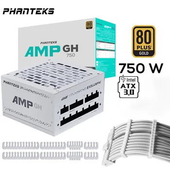 PHANTEKS AMP GH altın MADALYA 750W BEYAZ TAM MODÜL GÜÇ kaynağı ATX3.0 YEREL PCI-E5. 0