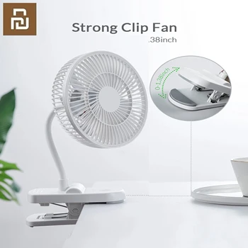 PK Xiaomi USB Klip Fan Taşınabilir Fan 4 Hız Sessiz Klip Mini masa fanı 360 ° Dönebilen Akülü Beyaz
