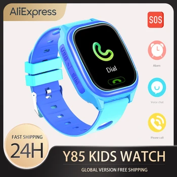 PYLV Y85 Çocuklar Smartwatch SIM GMS 2G Erkek Kız Çocuk İzle GPS SOS Telefon Görüşmesi Mesaj Su Geçirmez Güvenli Akıllı Kol Saati 2023