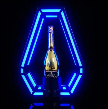 Paslanmaz Çelik Şişe Servis Sunum VIP Şampanya Şarap LED Şişe Glorifier Ekran Bar Partisi Gece kulüp dekoru