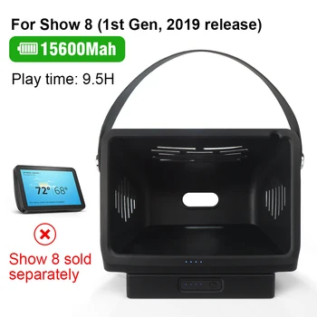 Pil Tabanı Echo Show için 8 Kablosuz Şarj yapmak için Echo Show 8 Mobil Pil kutusu Alexa Echo Show için 8 1st Gen standı