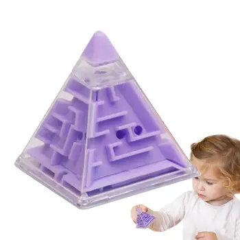 Piramit Labirent Piramit Zeka 3D Yerçekimi Labirentine Topu Oyuncak Taşınabilir Eğitici zeka oyunu Çocuklar İçin Doğum Günü Partisi