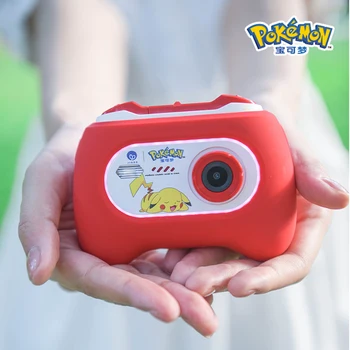 Pokemon Pikachu Video Kamera 3.0 İnç Fotoğraf Çekmek Çocuk Kamera 1080P 4800W HD Erkek Kız manyetik dönüşlü dünya Hediyeler dijital kamera