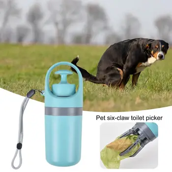 Pooper Atık Temizlemek için Dağıtıcı Tutucu Pet Açık Köpek Pet Çanta İle Hafif Seçici Seçici Pooper İçin Kolay Taşınabilir 6 pençe