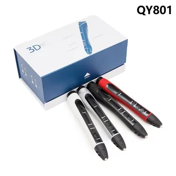 QY801 3d Baskılı Kalem 5v Metal Motor Oled Ekran Ayakta Boyama Grafiti Kalemler Fırça Hediyeler Uygulama Çocuklar İçin USB Toptan