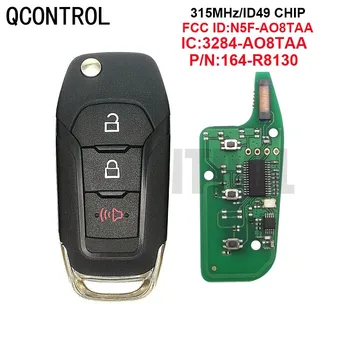 Qcontrol 3 Düğmeler Çevirme Uzaktan Anahtar Anahtarsız Giriş Fob 315 MHz 49 Çip Hıtag Pro Ford Fusion 2013-2015 için FCC ID: N5F-A08TAA