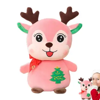Ren geyiği peluş oyuncak Sevimli Ren Geyiği Peluş Elk Dekor Yatak Odası Kreş Noel Hayvan Dolması Hediye Kadınlar Kızlar İçin Çocuk Çocuk
