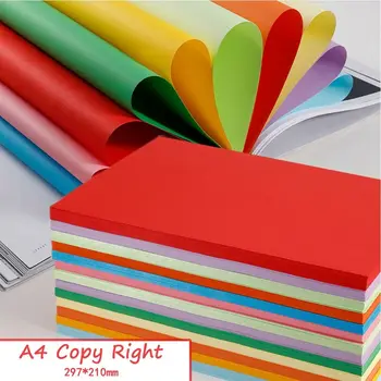 Renkli Baskı Farklı Renkler Çift Taraflı Origami Zanaat Ve Baskı Kağıdı A4 kopra kağidi Zanaat Dekorasyon