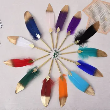 Renkli Zarif Tüy Tükenmez Kalem Sevimli Tüy İmza Kalemler Moda 0.5 mm Siyah Öğrenci Tükenmez kalem Kırtasiye Hediyeler