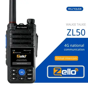 Ruyage ZL50 Zello Walkie Talkie 4g Radyo İle Sım Kart Wifi Bluetooth Uzun Menzilli Profesyonel Güçlü İki Yönlü Radio100km