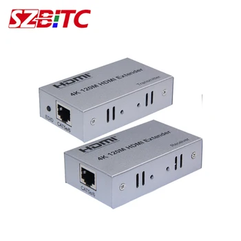 SZBITC HDMI Extender 120 M 4K2K Üzerinde CAT5e CAT6 RJ45 Ethernet lan ağı Kablosu Uzatma Splitter Verici Alıcı