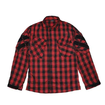 Saf Pamuktan Yapılmış Yeni Taban Kat Dürüst Mavi / Kırmızı Kareli Gömlek