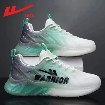 Savaşçı Moda Degrade renk erkek Sneaker Mesh Hollow Out Konfor Nefes koşu ayakkabıları Lüks Açık Orijinal Marka Ayakkabı