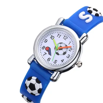 Sdotter Sevimli 3D Futbol Çocuklar Saatler Yumuşak Silikon Futbol Bandı Çocuk İzle Erkek Kız bebeğin kol saati Saat Relogio İnfan