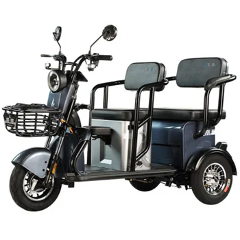 Sepet ile yaşlılar için Elektrikli Yetişkin Üç Tekerlekli Bisiklet hareketlilik Scooter 3 Tekerlekli Mini Otobüs