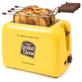 Sepetli Kamp Tost Makinesi ile Deluxe Ekstra Geniş Yuvalı Izgara Peynirli Sandviç Tost Makinesi