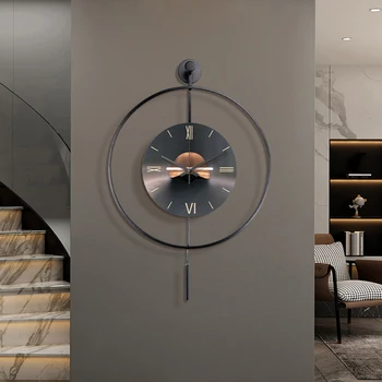 Sessiz Zarif duvar saati Oturma Odası Modern duvar saati s Büyük Lüks İçi Boş Parlak Mekanik Horloge Murale Ev Dekorasyon
