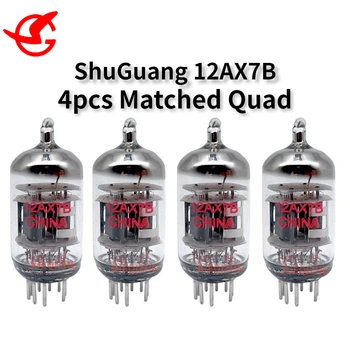ShuGuang 12AX7B vakumlu tüp Değiştirir 12AX7 ECC83 Elektronik tüp amplifikatör HIFI ses amplifikatörü Hakiki Hassas Uyumlu Dört