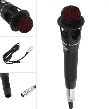 Siyah Meslek E300 Metal Kablolu Mikrofon Ses Kablosu Kondenser Mikrofon Canlı / Kayıt / Koro / Yayın