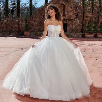 SoDigne Glitter Tül Prenses Gelinlik 2023 Sevgililer Gelin Elbiseler Kadınlar İçin Korse Gelin Törenlerinde Vestidos De Novia