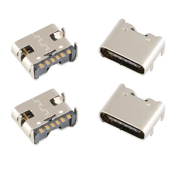 Soketli konnektör USB 3.1 SMD DIP Cep Telefonu Şarj Soketi Tip-C Dişi Tip C soketli konnektör dişi konnektör
