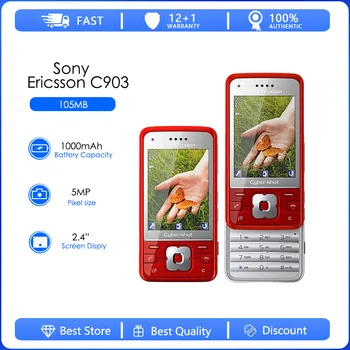 Sony Ericsson C903 Yenilenmiş-Unlocked Orijinal C903 Cep telefon GPS 5MP Kamera 3G cep telefonu Ücretsiz kargo