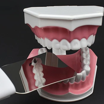 TOSI 3 adet / kiti diş Ortodonti aynalar LED ışıkları ile Anti-sis paslanmaz çelik çift taraflı Dentist ortodontik reflektörler