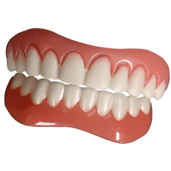 Takma Dişler Silikon Üst Alt Kaplamalar Mükemmel Gülmek Kaplamalar Protez Macun Takma Diş Parantez Rahat Diş Ortodonti