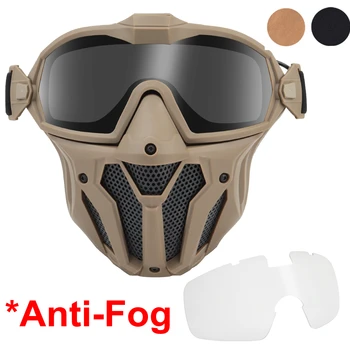 Taktik Tam Yüz Maskesi Airsoft Askeri Kamuflaj Avcılık Cs Ordu Savaş Oyunu Maskesi Çekim Koruyucu WindproofGoggles