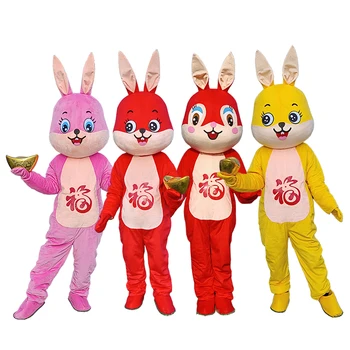 Tavşan çizgi film bebeği Kostüm Tavşan Zodyak Maskot Yetişkin Yıllık Toplantı Sahne Performansı Sahne Bebek Kostüm