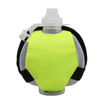 Taşınabilir Bilek Su Şişesi Eller Serbest spor şişesi Silikon Giyilebilir Spor Kupası Koşu Su Şişesi Katlanabilir Ayarlanabilir