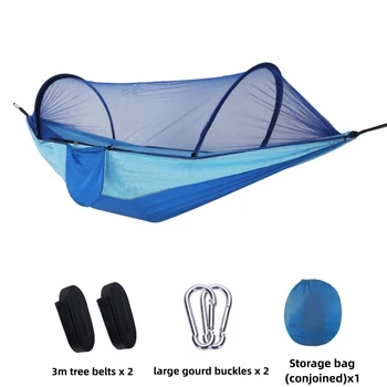 Taşınabilir Hamak Cibinlik ile Çift Kişilik Açık Kamp Çadırı Taşınabilir Yüksek Mukavemetli paraşüt kumaşı Asılı Yatak Uyku Salıncak.