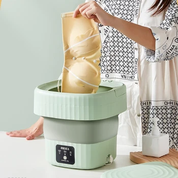 Taşınabilir Katlanabilir Çamaşır Makinesi Kurutma Kovası Giysi Çorap İç Çamaşırı Temizleme Küçük Yıkayıcı Mini Seyahat Çamaşır Makinesi