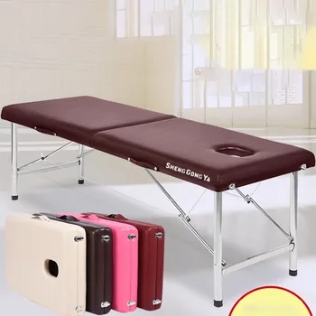 Taşınabilir Salon katlanır yatak Masaj Pedikür Terapi Minder Kirpik Yatak Tam Vücut Camastro Plegable salon mobilyası LJ50MB