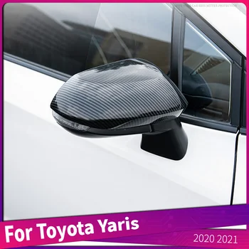 Toyota Yaris 2020 için 2021 Araba Dikiz Aynası Trimler Kapak ABS Dikiz Yan Kapı ayna kapağı Kapağı Koruma