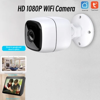 Tuya Akıllı WiFi Kamera 1080P Mobil Algılama Açık Monitör HD Gece Görüş İki yönlü Sesli İnterkom Ev Güvenlik Kamera Kamera